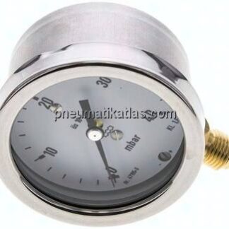 Manometer senkrecht 63mm, 0 - 40 mbar, G 1/4"