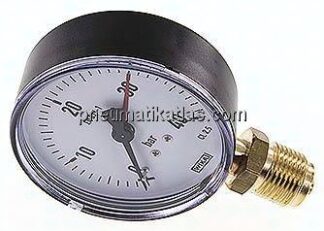 Manometer senkrecht, 80mm, 0 - 40 bar