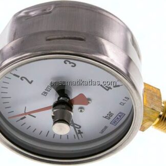 Manometer senkrecht (CrNi/Ms), 100mm, 0 - 4 bar