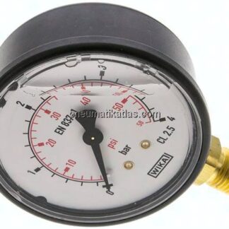 Glycerin-Manometer senkrecht (KU/Ms), 63mm, 0 - 4 bar