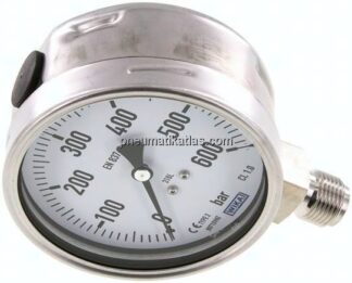 Chemie-Manometer senkrecht, 100mm, 0 - 600 bar
