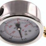 Glycerin-Manometer senkrecht (CrNi/Ms), 63mm, 0 - 600 bar