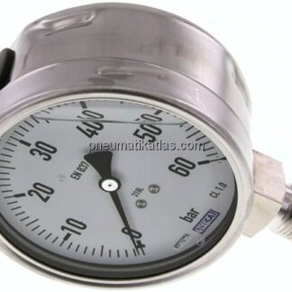 Chemie-Glycerin-Manometer senkrecht,100mm, 0 - 60 bar