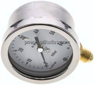 Manometer senkrecht 63mm, 0 - 60 mbar, G 1/4"