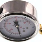 Glycerin-Manometer senkrecht (CrNi/Ms), 63mm, 0 - 6 bar