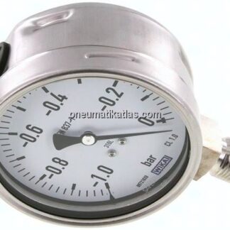 Chemie-Manometer senkrecht, 100mm, -1 bis 0 bar
