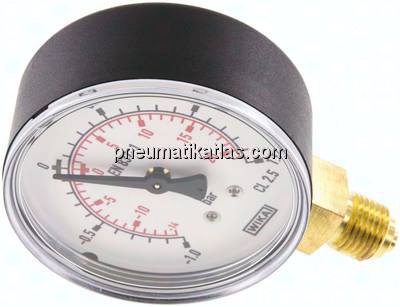 Manometer senkrecht (KU/Ms), 63mm, -1 bis 1,5 bar, G 1/4"