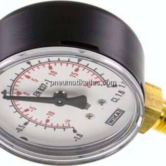 Vakuummeter, 63mm, senkrecht, -1 bis 1,5