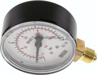 Vakuummeter, 63mm, senkrecht, -1 bis 15