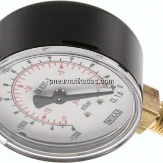 Manometer senkrecht (KU/Ms), 63mm, -1200 bis 0 mbar, G 1/4"