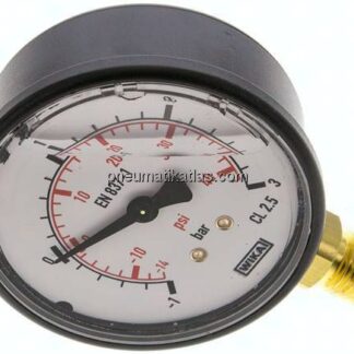 Glycerin-Manometer senkrecht (KU/Ms), 63mm, -1 bis 3 bar