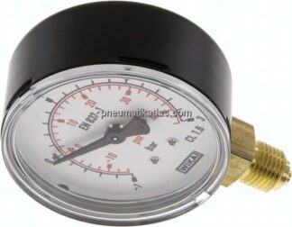 Vakuummeter, 63mm, senkrecht, -1 bis 3