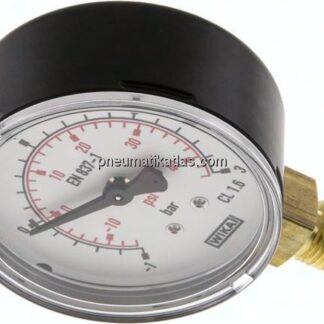 Vakuummeter, 63mm, senkrecht, -1 bis 3