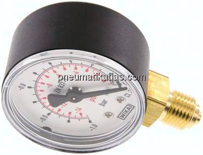 Manometer senkrecht (KU/Ms), 50mm, -1 bis 0 bar, G 1/4"