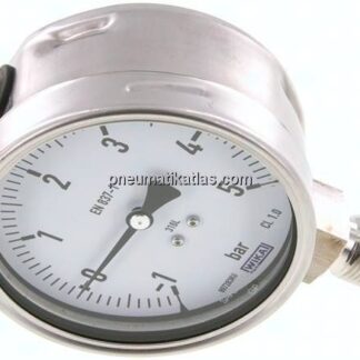 Chemie-Manometer senkrecht, 100mm, -1 bis 5 bar
