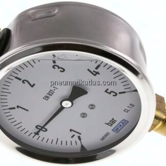 Glycerin-Manometer senkrecht (CrNi/Ms),100mm, -1 bis 5 bar