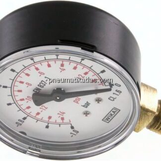 Vakuummeter, 63mm, senkrecht, -1 bis 0
