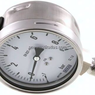 Chemie-Manometer senkrecht, 100mm, -1 bis 9 bar