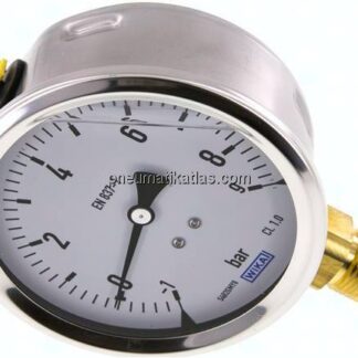 Glycerin-Manometer senkrecht (CrNi/Ms),100mm, -1 bis 9 bar