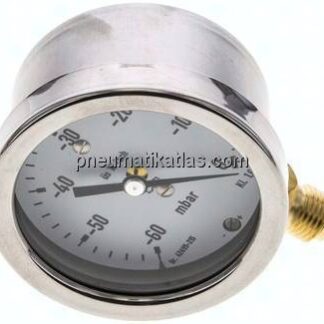 Manometer senkrecht 63mm, -0,06 bar bis 0 bar mbar, G 1/4"
