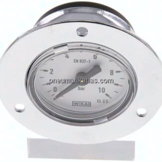 Einbaumanometer (CrNi/Ms), Frontring, 40mm, 0 - 10 bar