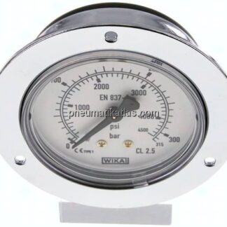 Einbaumanometer (CrNi/Ms), Frontring, 63mm, 0 - 315 bar
