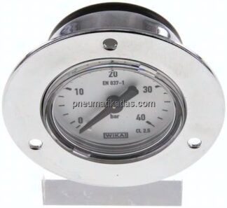 Einbaumanometer (CrNi/Ms), Frontring, 40mm, 0 - 40 bar