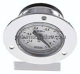 Einbaumanometer (CrNi/Ms), Frontring, 40mm, -1 bis 0 bar