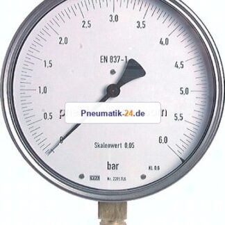Feinmess-Manometer senkrecht, 160mm, -1200 bis 0 mbar