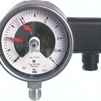 Sicherheits-Kontaktmanometer, senkrecht, 100mm, 0 - 1,6 bar