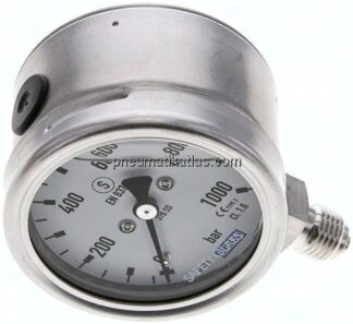 Gly.-Sicherheits-Manometer senkrecht,63mm, 0 - 1000 bar