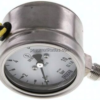 Sicherheits-Manometer senkrecht, 63mm, 0 - 10 bar