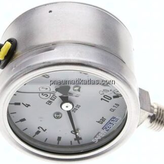 Gly.-Sicherheits-Manometer senkrecht,63mm, 0 - 10 bar