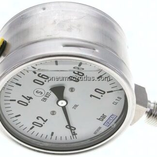 Gly.-Sicherheits-Manometer senkrecht,100mm, 0 - 1 bar