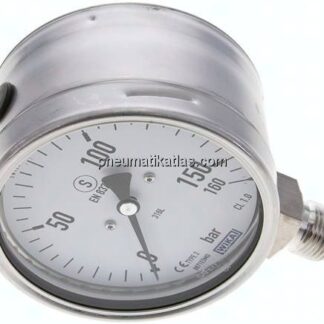 Sicherheits-Manometer senkrecht, 100mm, 0 - 160 bar