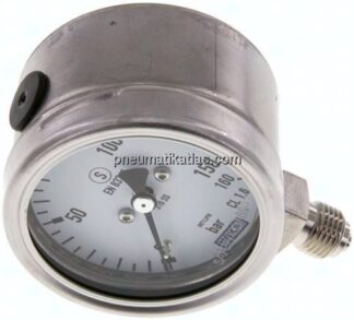Sicherheits-Manometer senkrecht, 63mm, 0 - 160 bar