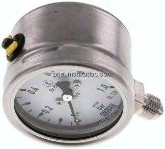 Sicherheits-Manometer senkrecht, 63mm, 0 - 1 bar