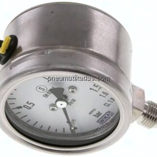 Sicherheits-Manometer senkrecht, 63mm, 0 - 1,6 bar