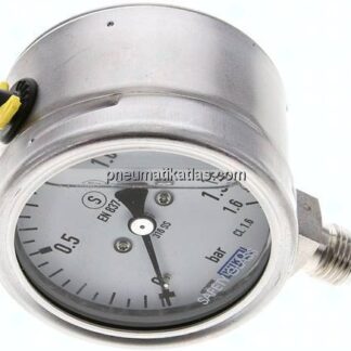 Gly.-Sicherheits-Manometer senkrecht,63mm, 0 - 1,6 bar