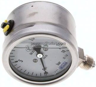 Gly.-Sicherheits-Manometer senkrecht,63mm, 0 - 16 bar