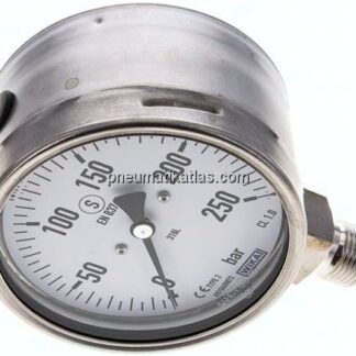 Sicherheits-Manometer senkrecht, 100mm, 0 - 250 bar