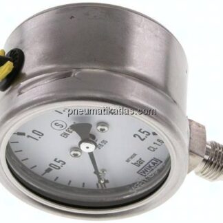 Sicherheits-Manometer senkrecht, 63mm, 0 - 2,5 bar