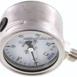 Sicherheits-Manometer senkrecht, 63mm, 0 - 25 bar