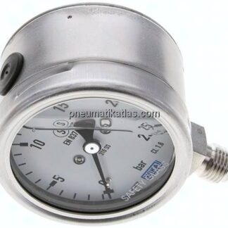 Gly.-Sicherheits-Manometer senkrecht,63mm, 0 - 25 bar