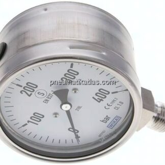 Sicherheits-Manometer senkrecht, 100mm, 0 - 400 bar