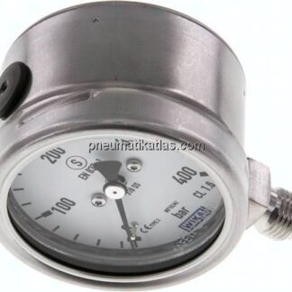 Sicherheits-Manometer senkrecht, 63mm, 0 - 400 bar