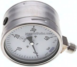 Sicherheits-Manometer senkrecht, 100mm, 0 - 40 bar