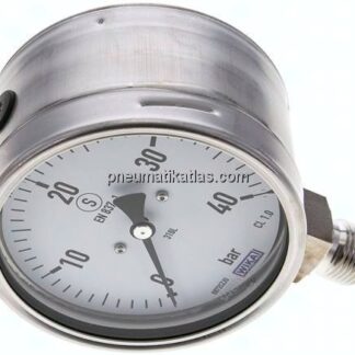 Sicherheits-Manometer senkrecht, 100mm, 0 - 40 bar