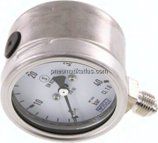 Sicherheits-Manometer senkrecht, 63mm, 0 - 40 bar