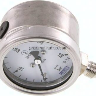 Sicherheits-Manometer senkrecht, 63mm, 0 - 40 bar